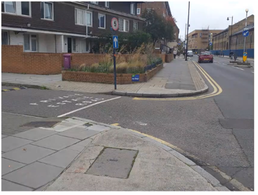 A typical road junction in the UK