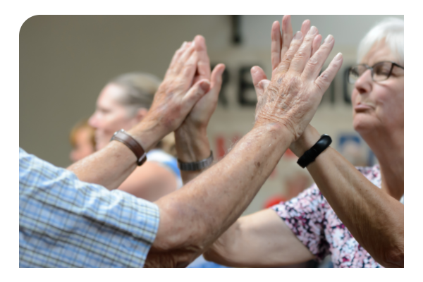 Couple with long term condition dancing