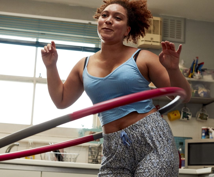 A Woman Being Active At Home