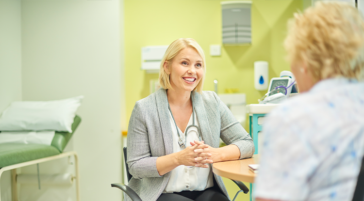 female doctor with patient