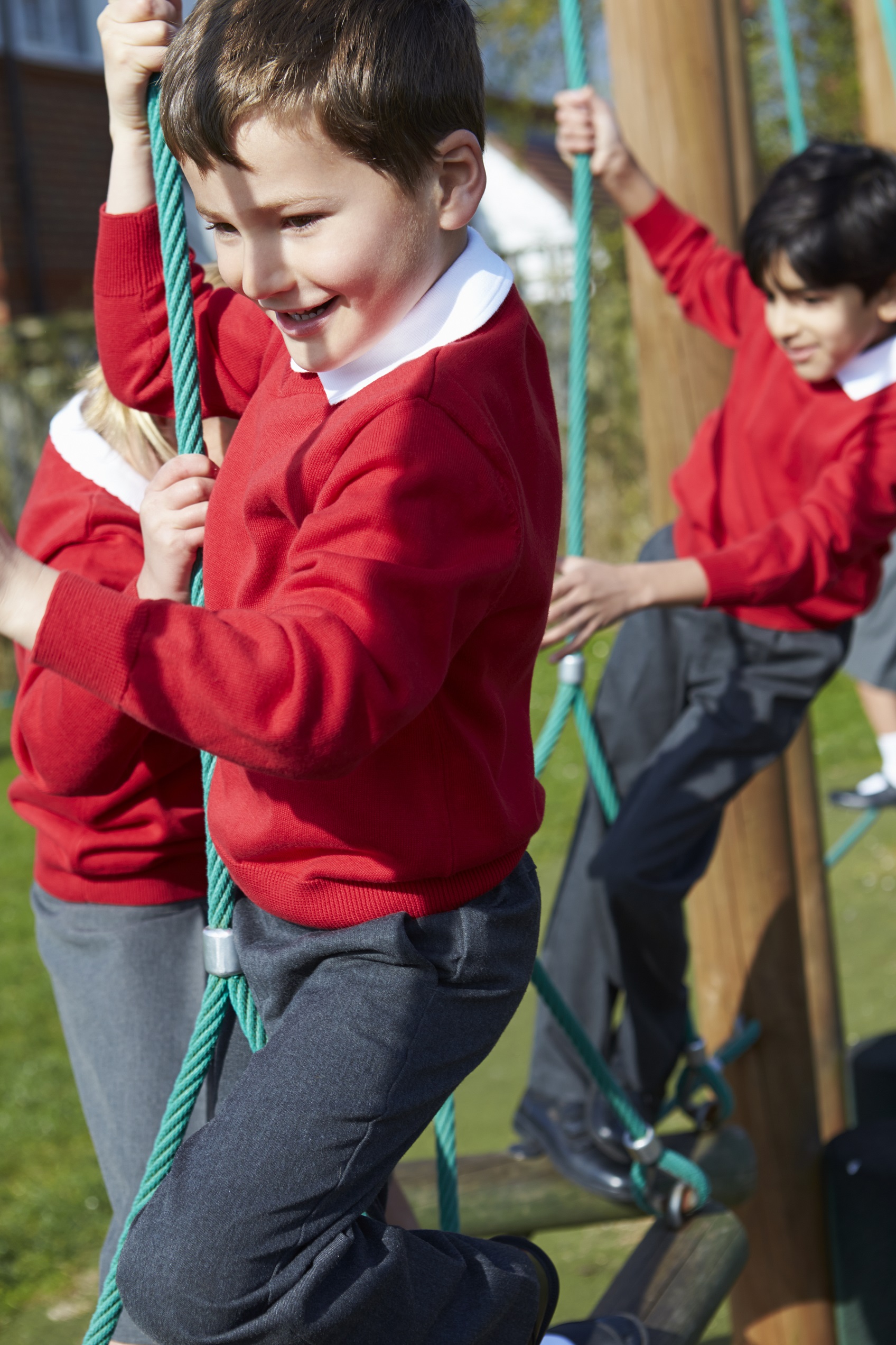 boy playing on the playground