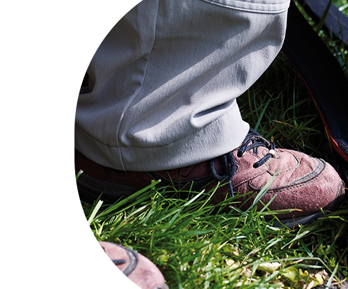 Shoes on dementia walk