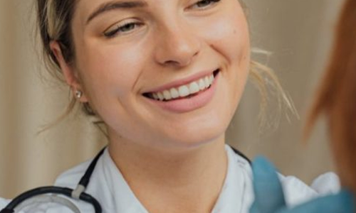 Female doctor smiling