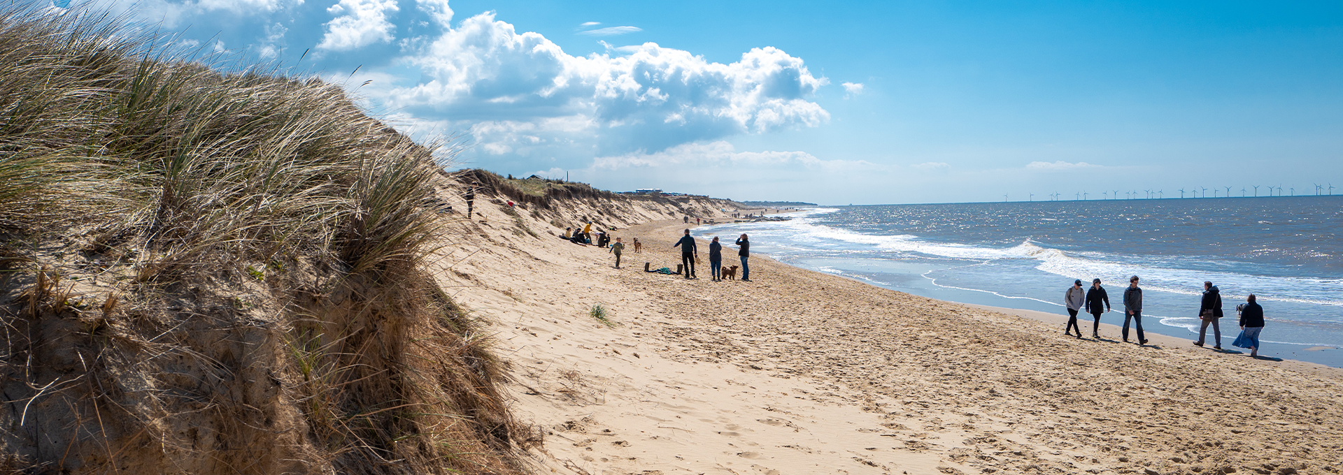 Norfolk beach in the spring