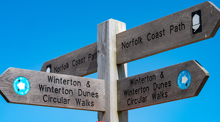 Norfolk walk signpost