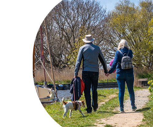 older couple walking