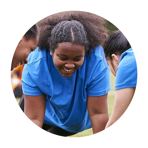 Girls playing rugby after funding from Together Fund